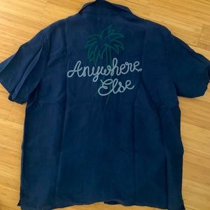 Lucky Brand Men’s Cute & Casual Short-Sleeved Button Down size L